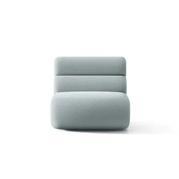Modul canapea 1 loc fara cotiere, Neo, Micadoni Home, 85x100x83 cm, tesatura Boucle, albastru deschis imagine