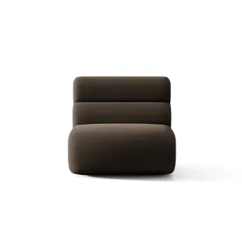 Modul canapea 1 loc fara cotiere, Neo, Micadoni Home, 85x100x83 cm, tesatura Boucle, maro imagine