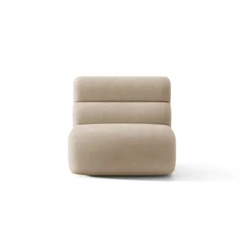 Modul canapea 1 loc fara cotiere, Neo, Micadoni Home, 85x100x83 cm, tesatura Chenille, bej inchis imagine