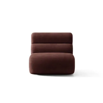 Modul canapea 1 loc fara cotiere, Neo, Micadoni Home, 85x100x83 cm, tesatura Chenille, maro cherrywood imagine