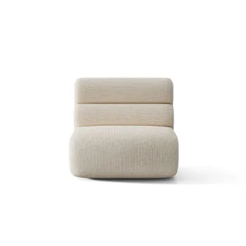 Modul canapea 1 loc fara cotiere, Neo, Micadoni Home, 85x100x83 cm, tesatura Chenille Silencio, bej deschis imagine