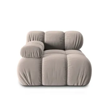 Modul canapea dreapta 1 loc, Bellis, Micadoni Home, BL, 94x94x63 cm, catifea, bej imagine
