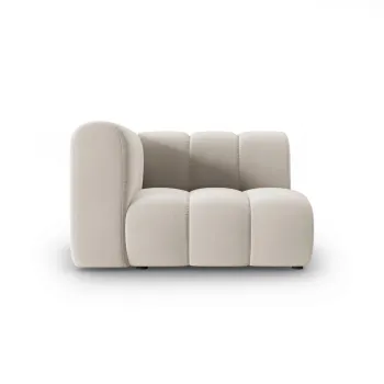 Modul canapea dreapta 1 loc, Lupine, Micadoni Home, BL, 114x87x70 cm, catifea, bej imagine