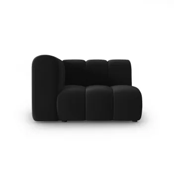 Modul canapea dreapta 1 loc, Lupine, Micadoni Home, BL, 114x87x70 cm, catifea, negru imagine