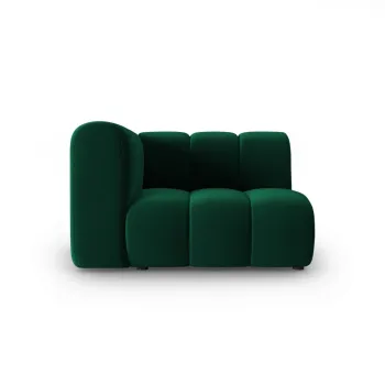 Modul canapea dreapta 1 loc, Lupine, Micadoni Home, BL, 114x87x70 cm, catifea, verde bottle imagine