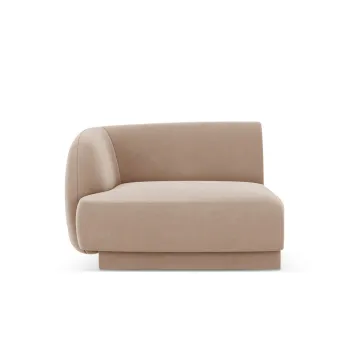 Modul canapea dreapta 1 loc, Miley, Micadoni Home, BL, 92x85x74 cm, catifea, cappuccino imagine