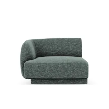 Modul canapea dreapta 1 loc, Miley, Micadoni Home, BL, 92x85x74 cm, poliester chenille, albastru petrol imagine