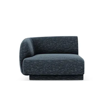 Modul canapea dreapta 1 loc, Miley, Micadoni Home, BL, 92x85x74 cm, poliester chenille, albastru regal imagine