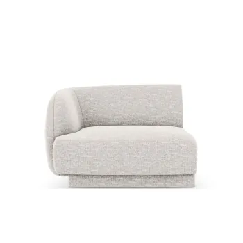 Modul canapea dreapta 1 loc, Miley, Micadoni Home, BL, 92x85x74 cm, poliester chenille, gri deschis imagine
