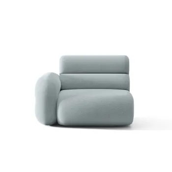 Modul canapea dreapta 1 loc, Neo, Micadoni Home, 110x100x83 cm, tesatura Boucle, albastru deschis imagine