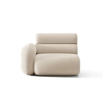 Modul canapea dreapta 1 loc, Neo, Micadoni Home, 110x100x83 cm, tesatura Boucle, bej imagine