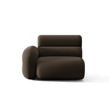 Modul canapea dreapta 1 loc, Neo, Micadoni Home, 110x100x83 cm, tesatura Boucle, maro imagine