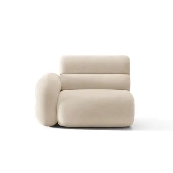 Modul canapea dreapta 1 loc, Neo, Micadoni Home, 110x100x83 cm, tesatura Chenille, bej deschis imagine