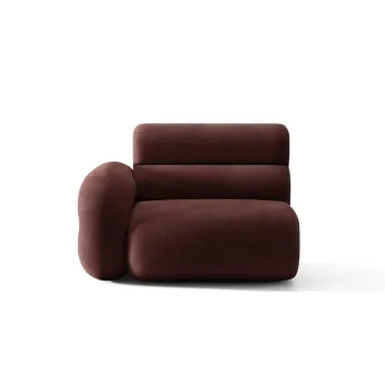 Modul canapea dreapta 1 loc, Neo, Micadoni Home, 110x100x83 cm, tesatura Chenille, maro cherrywood imagine