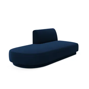 Modul canapea dreapta 2 locuri, Miley, Micadoni Home, BL, 158x85x74 cm, catifea, albastru regal imagine