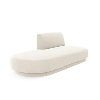 Modul canapea dreapta 2 locuri, Miley, Micadoni Home, BL, 158x85x74 cm, catifea, bej deschis imagine