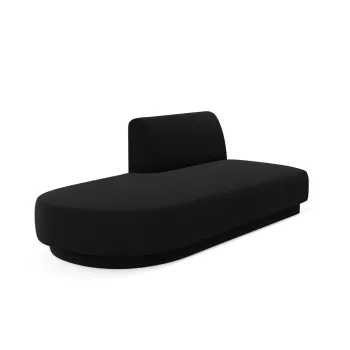 Modul canapea dreapta 2 locuri, Miley, Micadoni Home, BL, 158x85x74 cm, catifea, negru imagine
