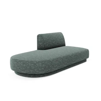 Modul canapea dreapta 2 locuri, Miley, Micadoni Home, BL, 158x85x74 cm, poliester chenille, albastru petrol imagine