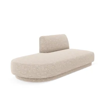 Modul canapea dreapta 2 locuri, Miley, Micadoni Home, BL, 158x85x74 cm, poliester chenille, bej imagine