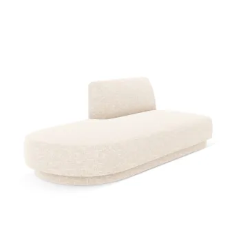 Modul canapea dreapta 2 locuri, Miley, Micadoni Home, BL, 158x85x74 cm, poliester chenille, bej deschis imagine