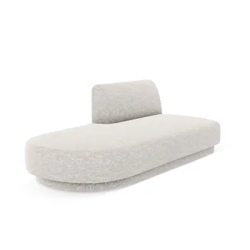 Modul canapea dreapta 2 locuri, Miley, Micadoni Home, BL, 158x85x74 cm, poliester chenille, gri deschis imagine