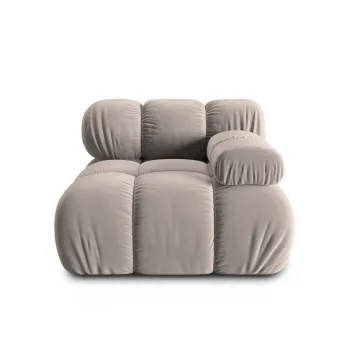 Modul canapea stanga 1 loc, Bellis, Micadoni Home, BL, 94x94x63 cm, catifea, bej imagine