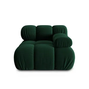 Modul canapea stanga 1 loc, Bellis, Micadoni Home, BL, 94x94x63 cm, catifea, verde bottle imagine