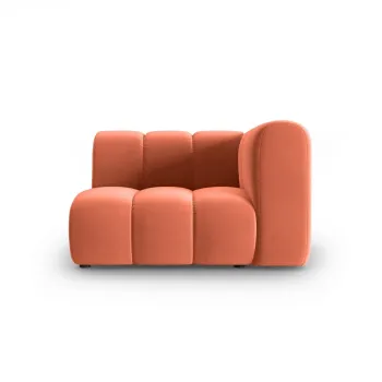 Modul canapea stanga 1 loc, Lupine, Micadoni Home, BL, 114x87x70 cm, catifea, corai imagine