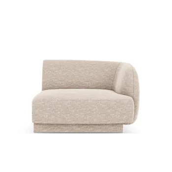 Modul canapea stanga 1 loc, Miley, Micadoni Home, BL, 92x85x74 cm, poliester chenille, bej imagine