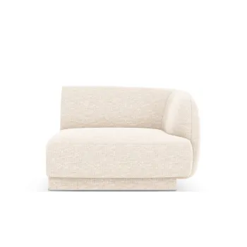 Modul canapea stanga 1 loc, Miley, Micadoni Home, BL, 92x85x74 cm, poliester chenille, bej deschis imagine
