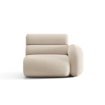 Modul canapea stanga 1 loc, Neo, Micadoni Home, 110x100x83 cm, tesatura Boucle, bej imagine