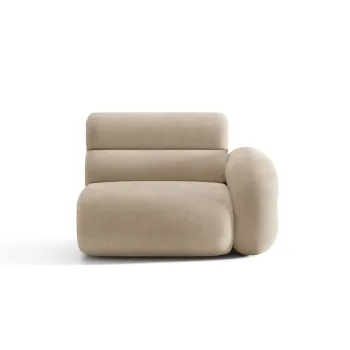 Modul canapea stanga 1 loc, Neo, Micadoni Home, 110x100x83 cm, tesatura Chenille, bej inchis imagine