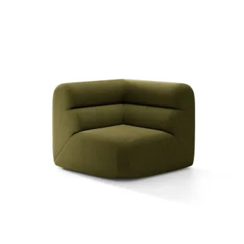 Modul coltar, Neo, Micadoni Home, 100x100x83 cm, tesatura Boucle, verde oliv inchis imagine