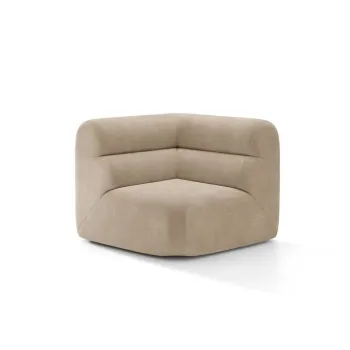 Modul coltar, Neo, Micadoni Home, 100x100x83 cm, tesatura Chenille, bej inchis imagine