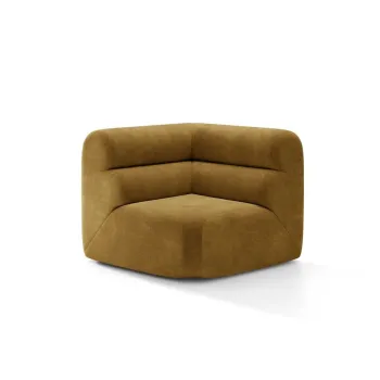 Modul coltar, Neo, Micadoni Home, 100x100x83 cm, tesatura Chenille, galben mustar imagine