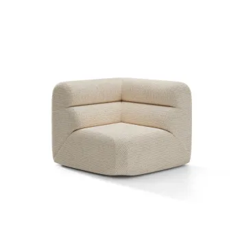 Modul coltar, Neo, Micadoni Home, 100x100x83 cm, tesatura Chenille Silencio, bej deschis imagine