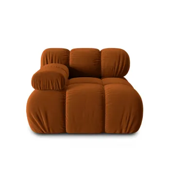 Modul dreapta pentru canapea, 1 loc, Bellis-51, Micadoni Home, 94x94x70 cm, catifea, teracota imagine