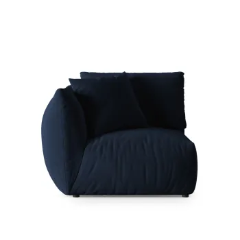 Modul dreapta pentru canapea, 1 loc, Chris-184, Micadoni Home, 110x100x80 cm, catifea, albastru regal imagine