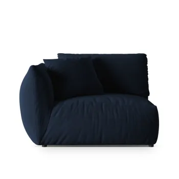 Modul dreapta pentru canapea, 1 loc, Chris-184, Micadoni Home, 130x100x80 cm, catifea, albastru regal imagine