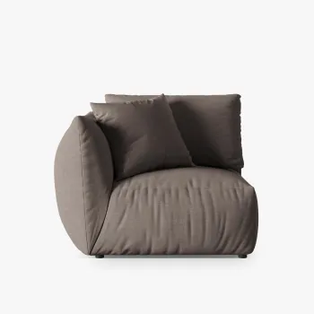 Modul dreapta pentru canapea, 1 loc, Chris-259, Micadoni Home, 110x100x80 cm, tesatura structurata chenille, bej sand imagine