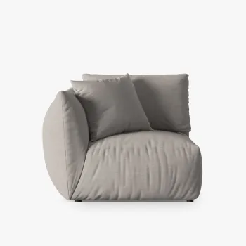 Modul dreapta pentru canapea, 1 loc, Chris-259, Micadoni Home, 110x100x80 cm, tesatura structurata chenille, natural imagine