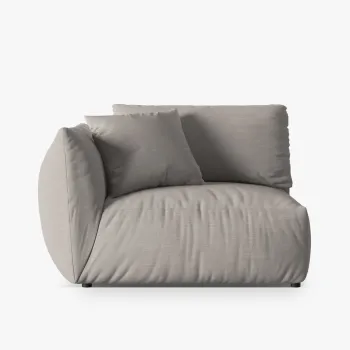 Modul dreapta pentru canapea, 1 loc, Chris-259, Micadoni Home, 130x100x80 cm, tesatura structurata chenille, natural imagine