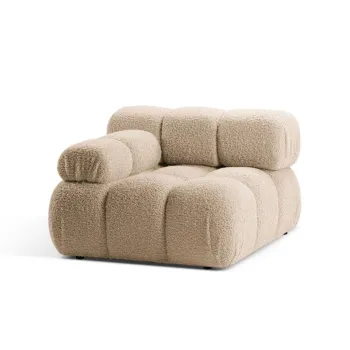 Modul dreapta pentru canapea modulara, 1 loc, Bellis-213, Micadoni Home, 94x94x70 cm, tesatura boucle, bej sand imagine