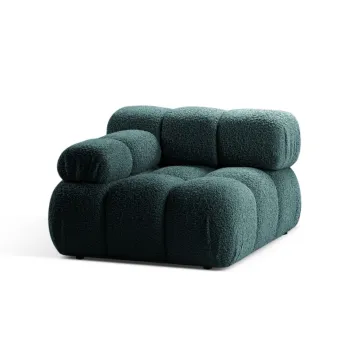 Modul dreapta pentru canapea modulara, 1 loc, Bellis-213, Micadoni Home, 94x94x70 cm, tesatura boucle, petrol imagine