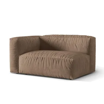 Modul dreapta pentru canapea modulara, 1 loc, Martina-120, Micadoni Home, 160x106x75 cm, catifea, bej inchis imagine