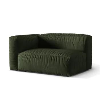 Modul dreapta pentru canapea modulara, 1 loc, Martina-120, Micadoni Home, 160x106x75 cm, catifea, verde imagine