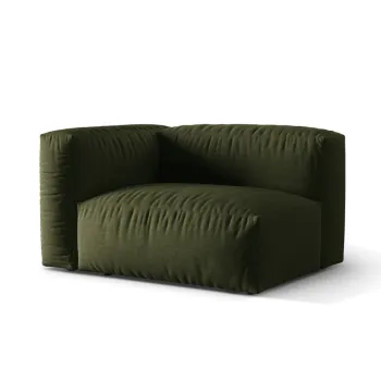 Modul dreapta pentru canapea modulara, 1 loc, Martina-169, Micadoni Home, 121x106x75 cm, tesatura structurata catifelata, verde imagine