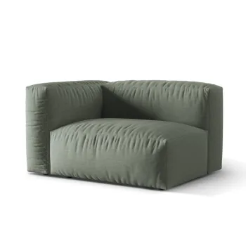 Modul dreapta pentru canapea modulara, 1 loc, Martina-169, Micadoni Home, 121x106x75 cm, tesatura structurata catifelata, verde muschi imagine
