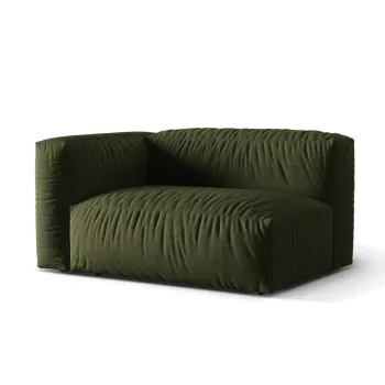 Modul dreapta pentru canapea modulara, 1 loc, Martina-169, Micadoni Home, 160x106x75 cm, tesatura structurata catifelata, verde imagine