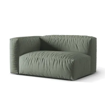 Modul dreapta pentru canapea modulara, 1 loc, Martina-169, Micadoni Home, 160x106x75 cm, tesatura structurata catifelata, verde muschi imagine